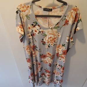 Floral tshirt dress